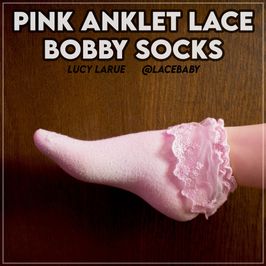 Pink Anklet Lace Bobby Socks