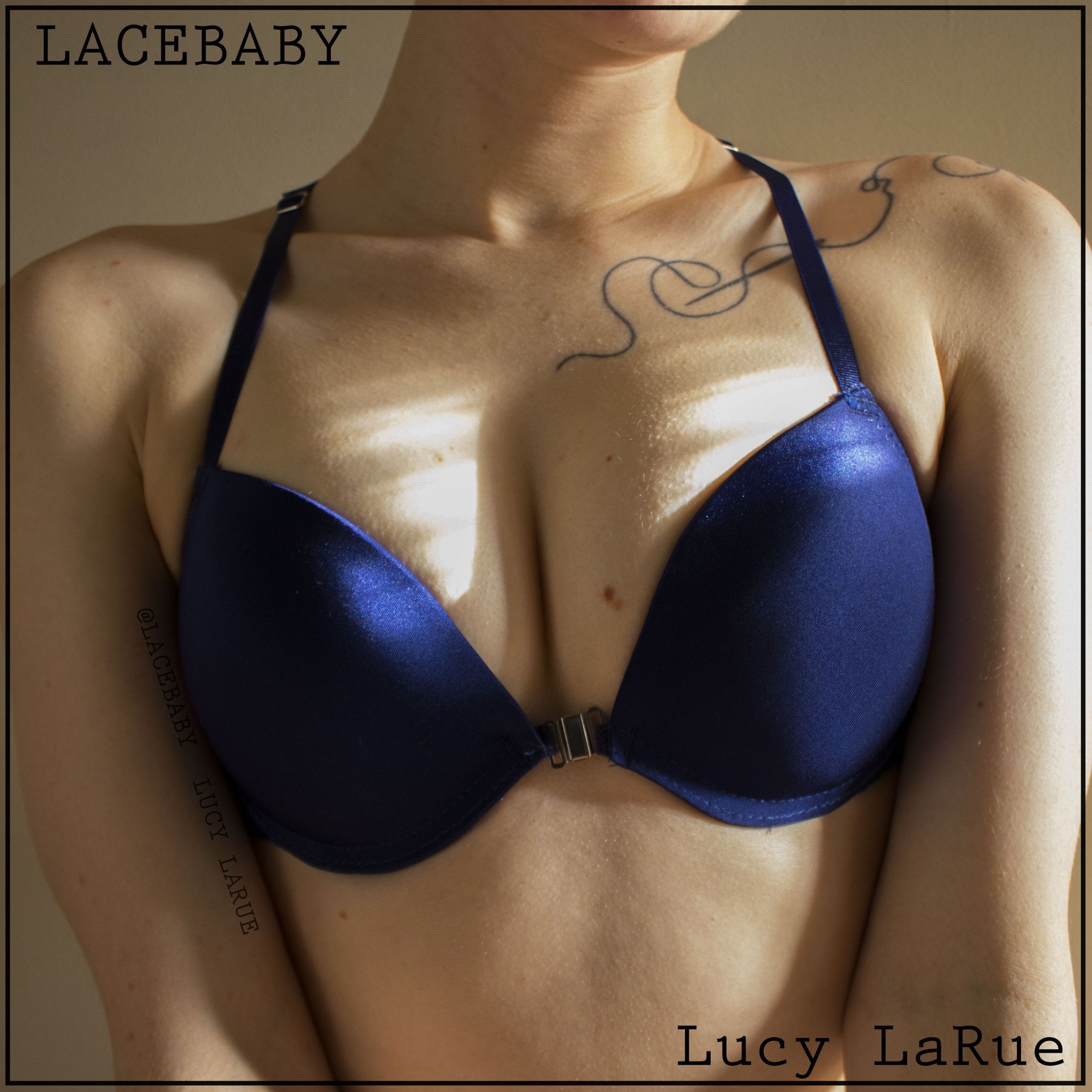 Navy Blue Front Clasping Bra