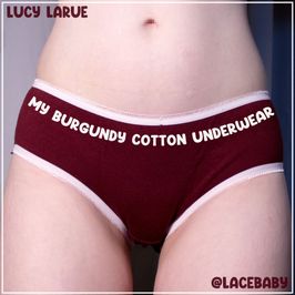 My Burgundy Cotton Underwear