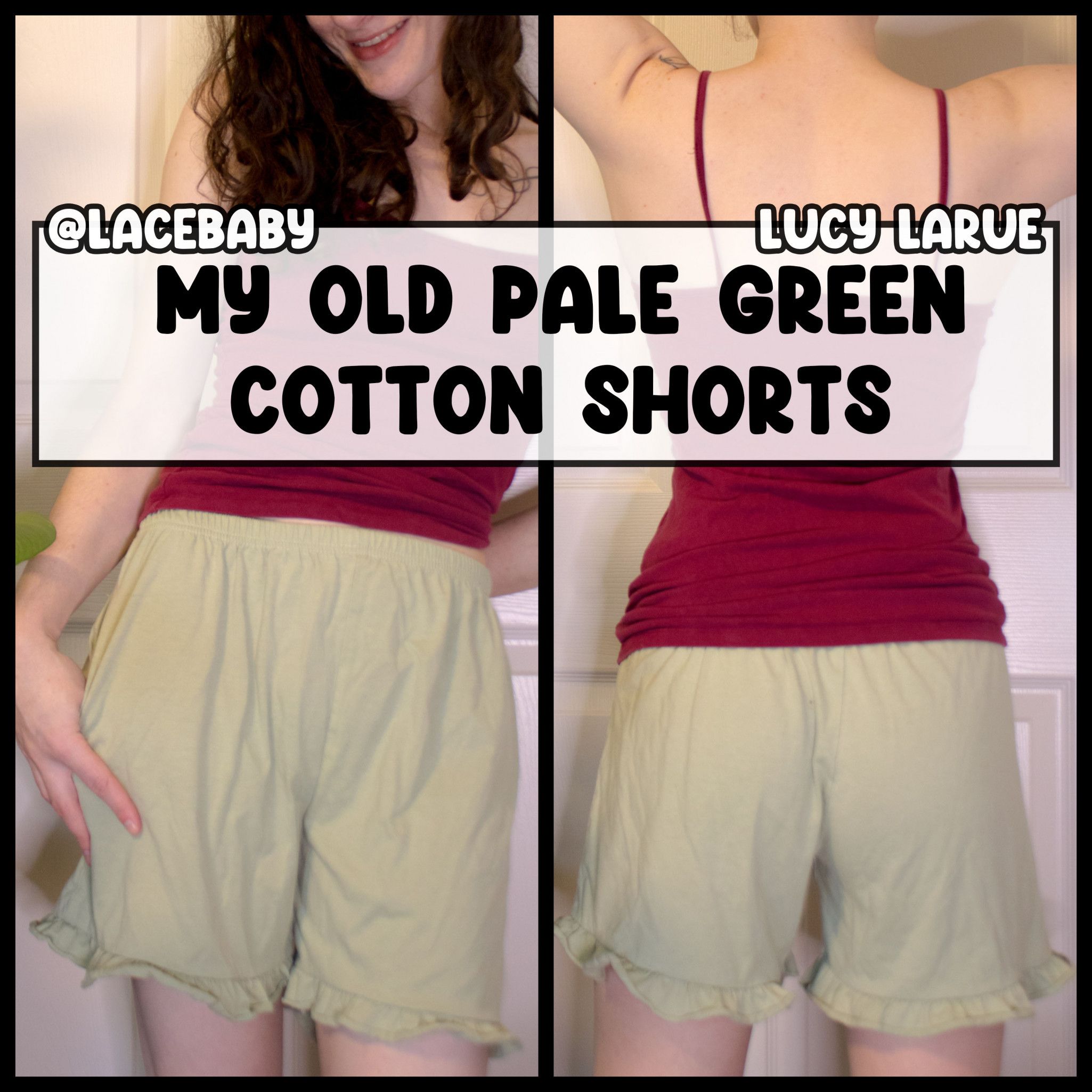 My Old Pale Green Cotton Shorts