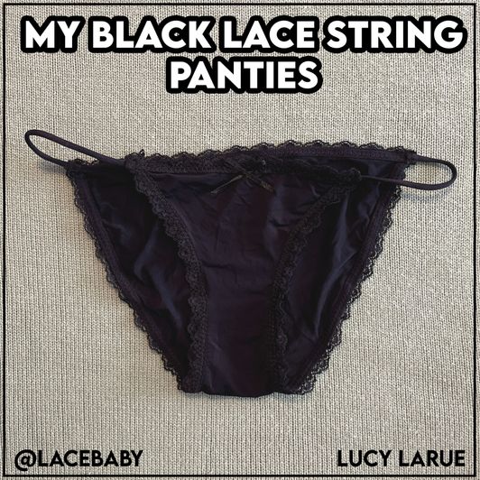 My Black Lace String Panties