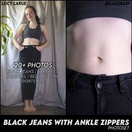 Black Jeans with Ankle Zippers Photoset