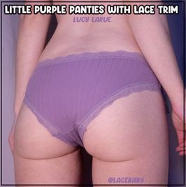 Little Purple Panties With Lace Trim