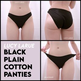 Black Plain Cotton Panties