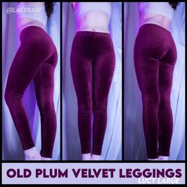 Old Plum Velvet Leggings