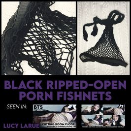 Black Ripped Open Porn Fishnets