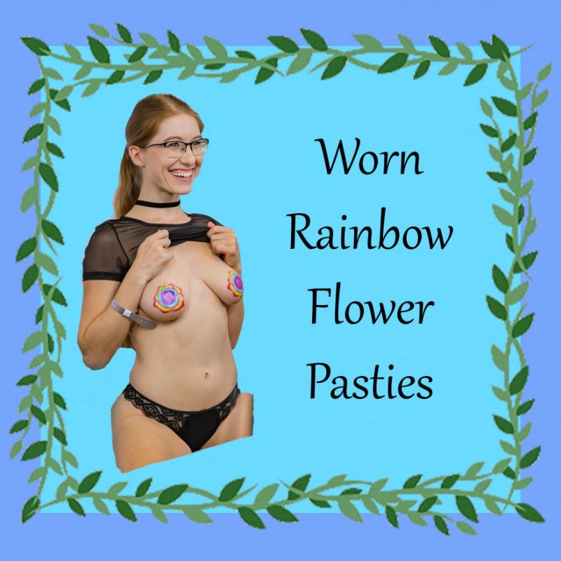 Worn Rainbow Flower Pasties