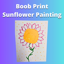 Boob Print Sunflower Painting