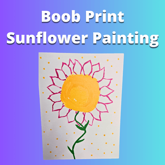 Boob Print Sunflower Painting