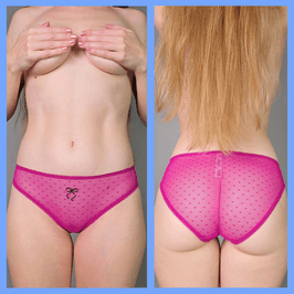 Pink Bow Cheeky Panties