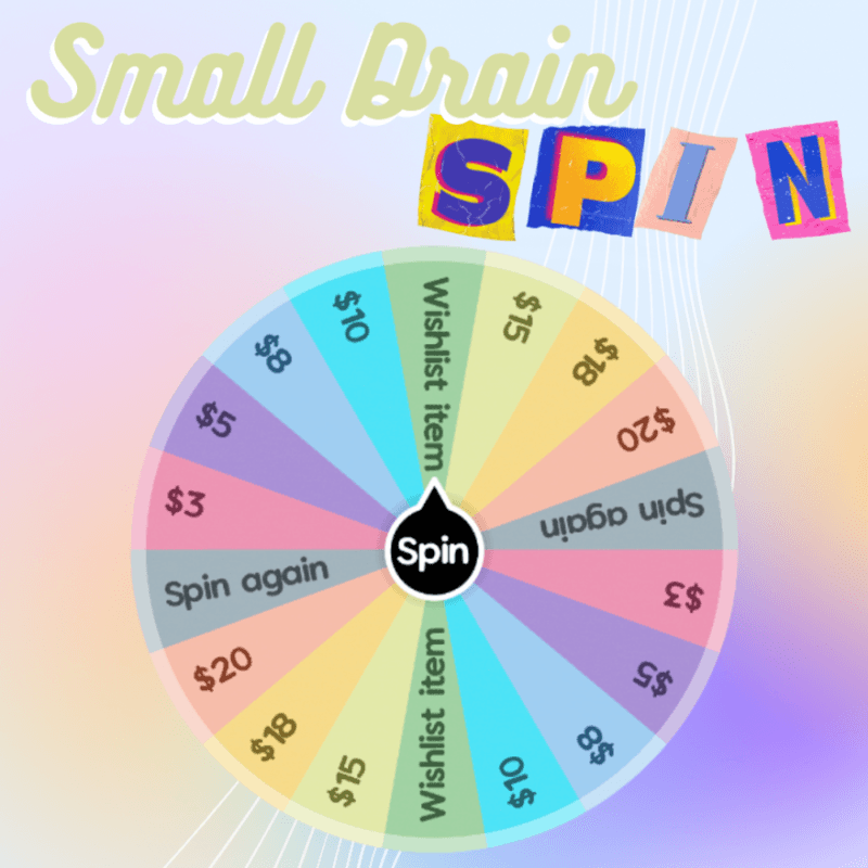 Small Drain Spin Wheel x1