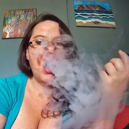 BBW Tits Smoking and blowjob