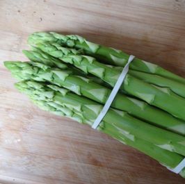 Fresh green asparagus from the market