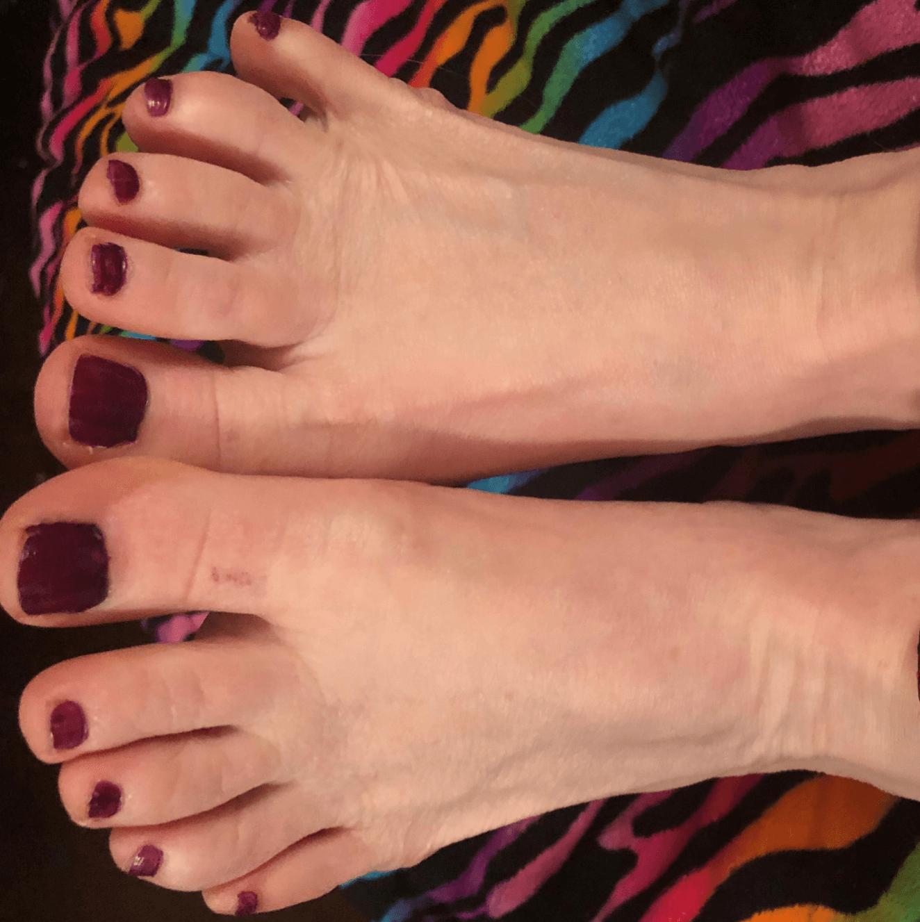 Painted feet and dildo play