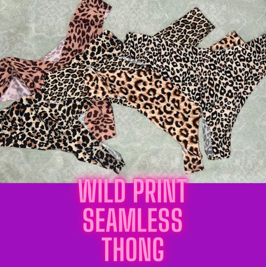 Wild Print Thong