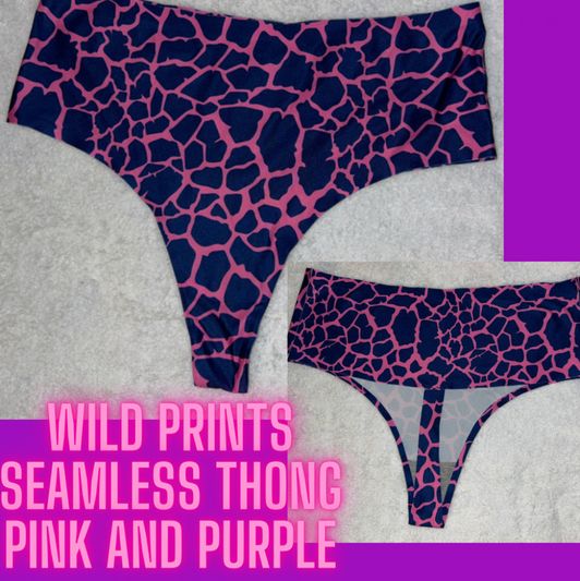 Pink and Purple Wild Prints Thong
