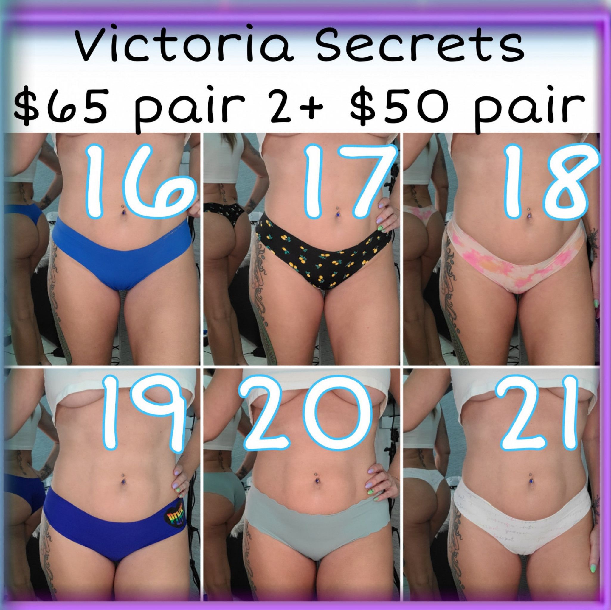 VICTORIA SECRETS 24HR WEAR PANTIES