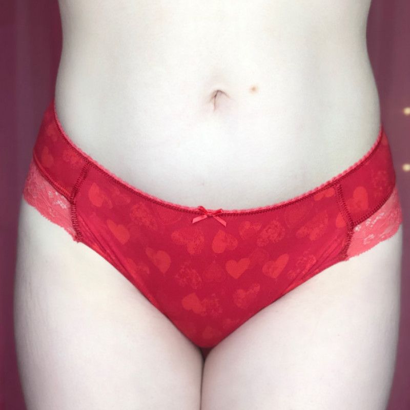 Valentines Red Heart Panties