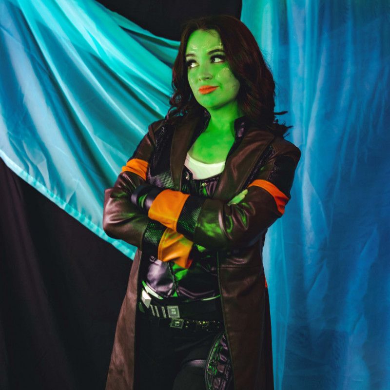 Gamora Inspired Photoset with Purple Horse Dildo