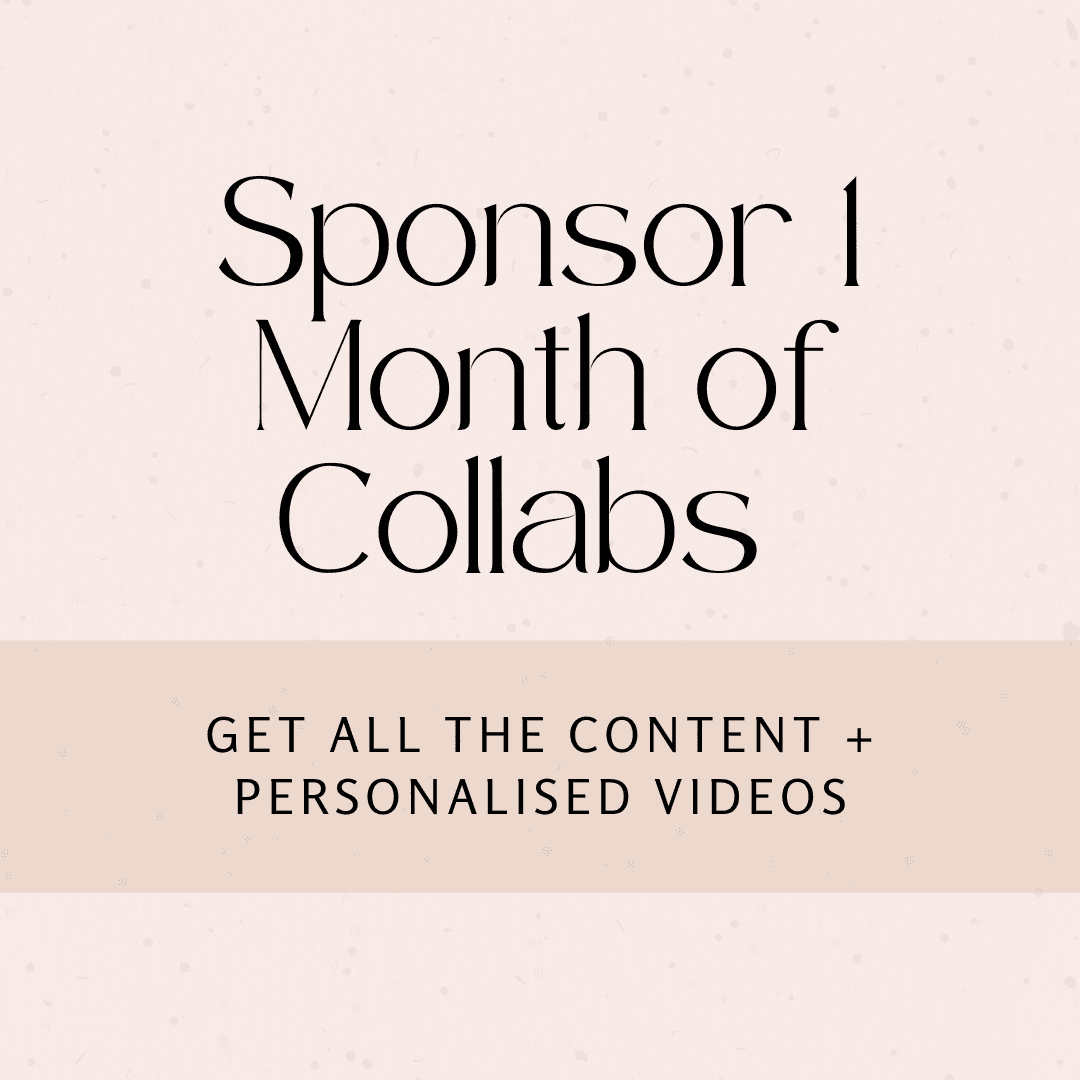 Sponsor 1 Month of Collaborations