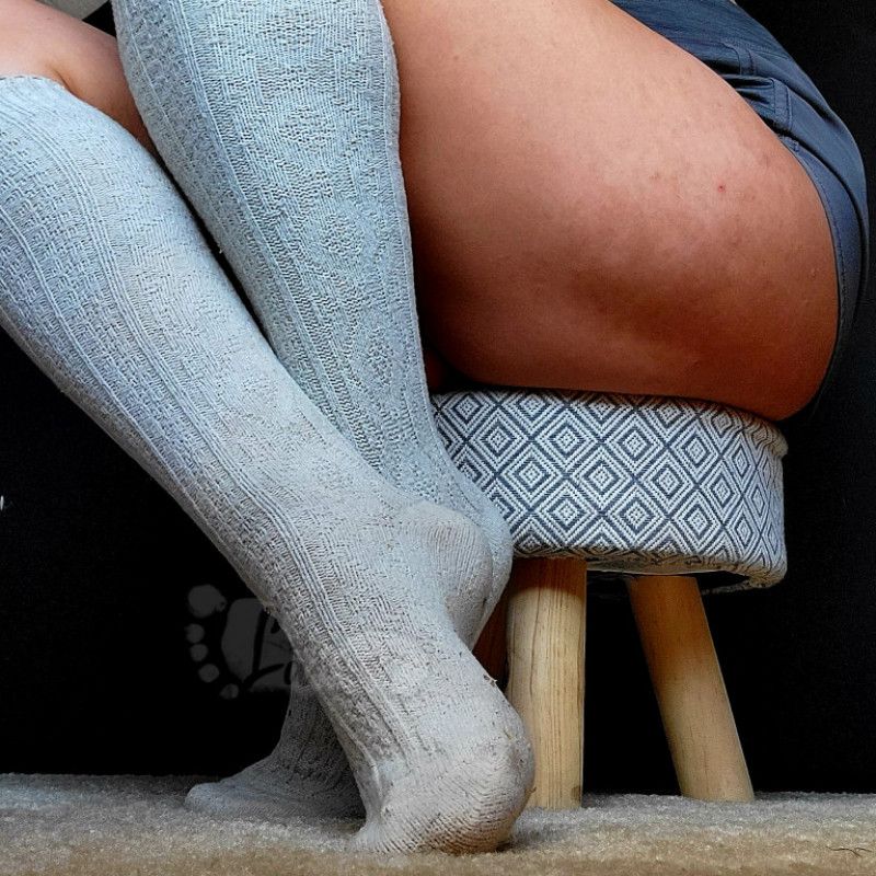 Dingy White Knee High Socks