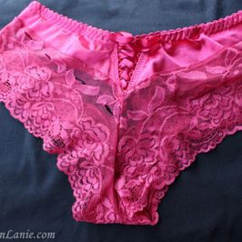 Pink Lace Satin Panties