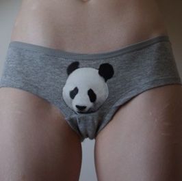 Panda Print Panties