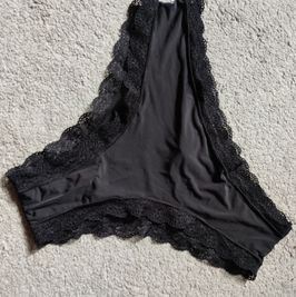 Black lace trim panties