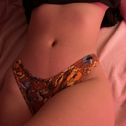 Yellow Floral Thong