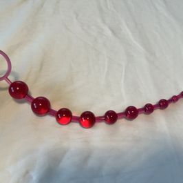 Pink anal beads