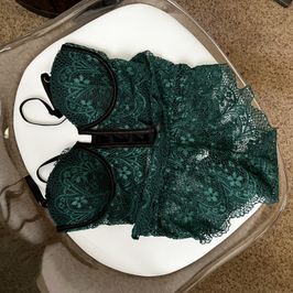 Green Bra and Panty Set