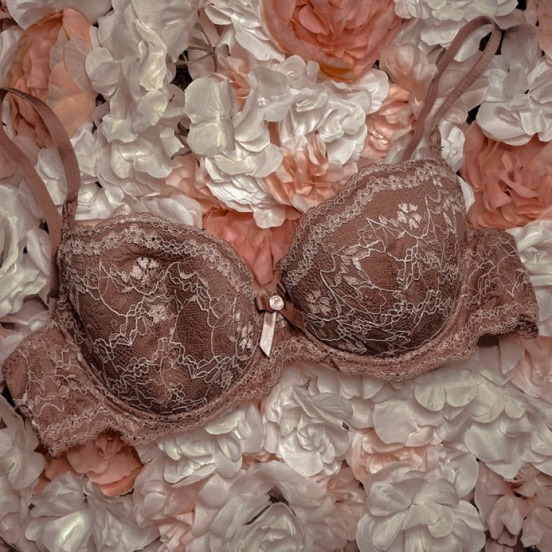 Blush lace bra