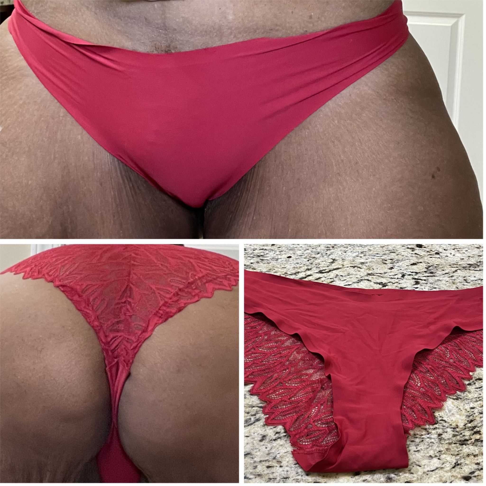 Red Lace Back Panties