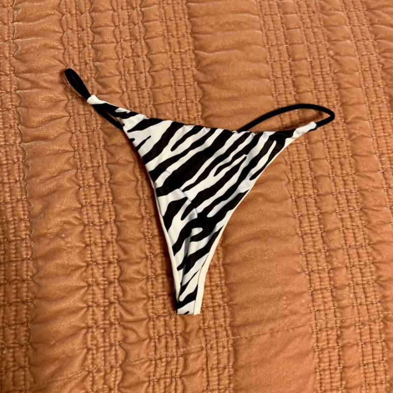 Zebra Print Skimpy Thong