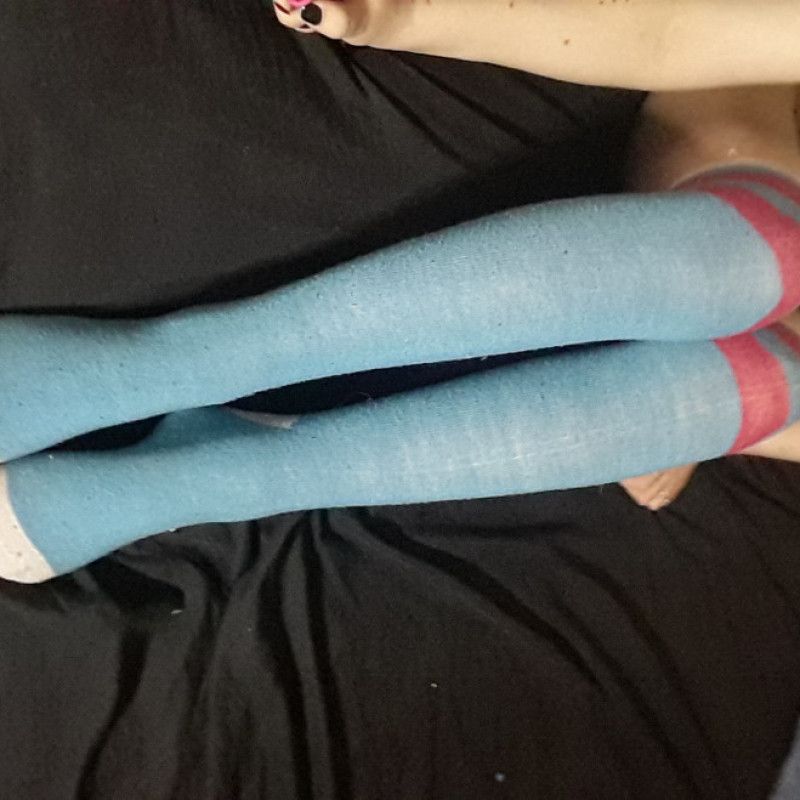 Blue and Pink Knee Highs