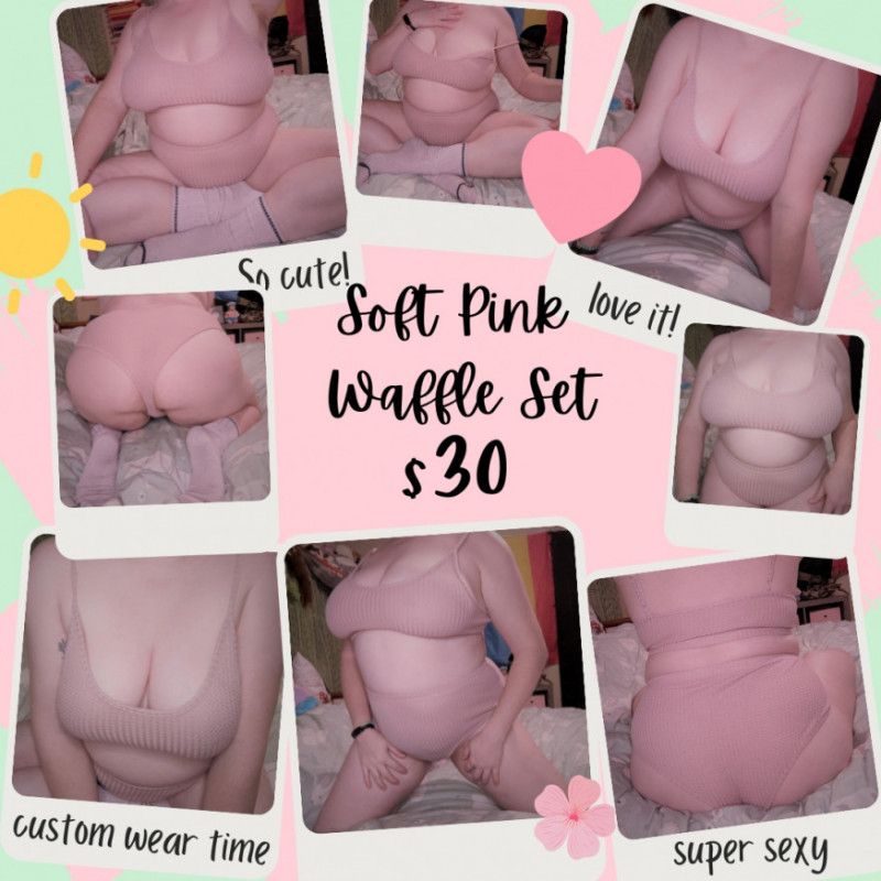 Soft Pink Waffle Set