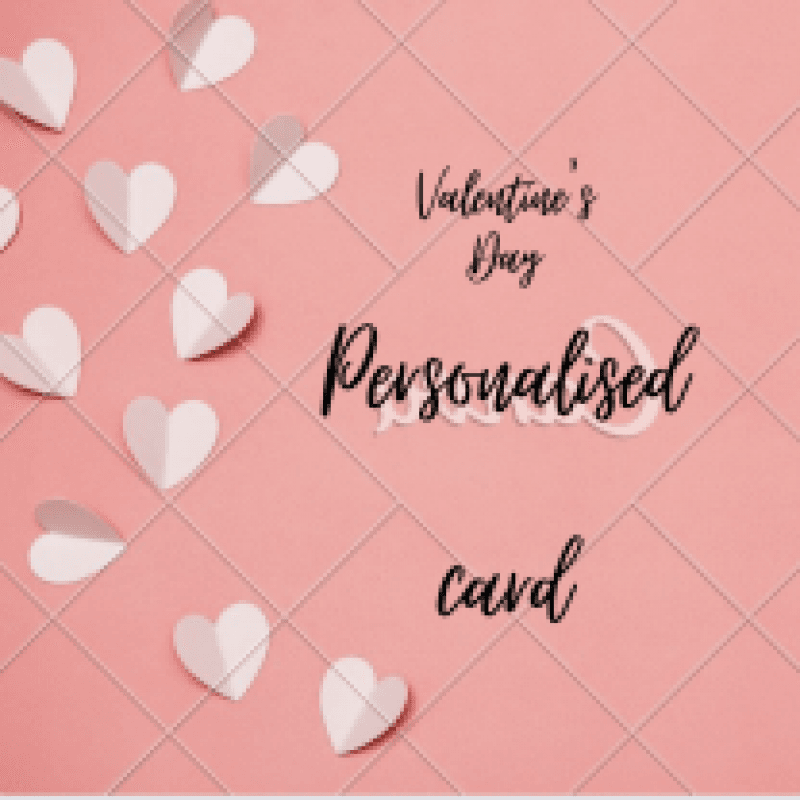 Personalised handwritten Valentines card