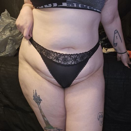 Lacey Black Thong