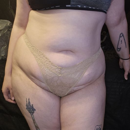 Nude Lace Thong