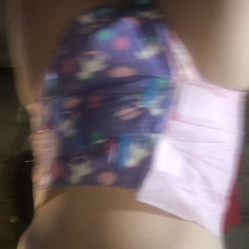 Topless diaper pics