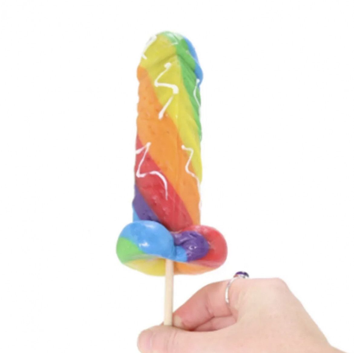 cummy rainbow cock pop