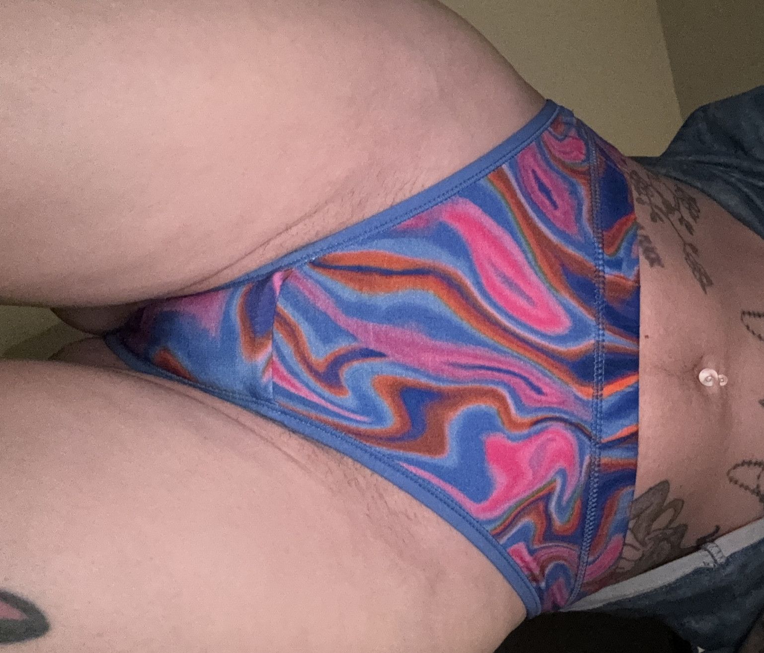 Oil Slick Tie Dye Thong