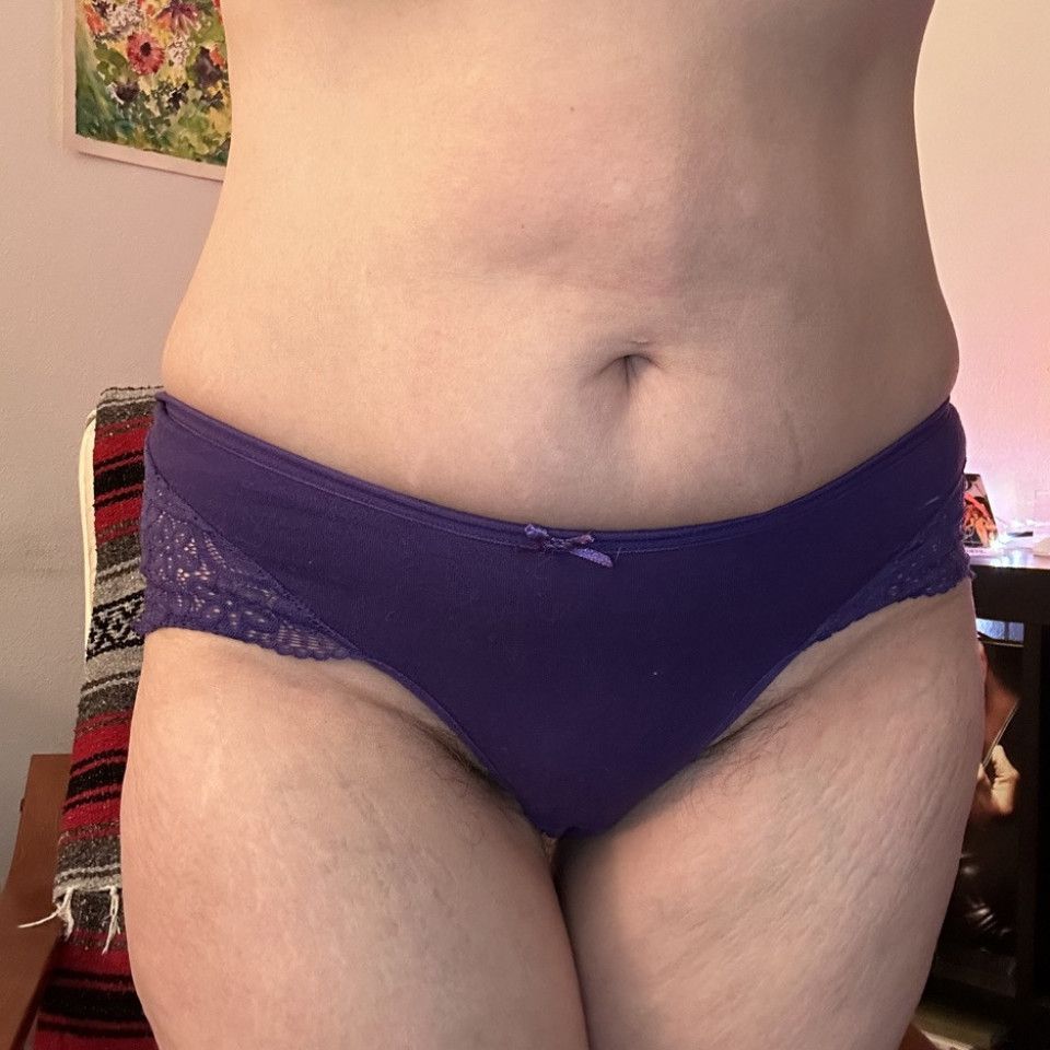 Purple Cotton and Lace Panties