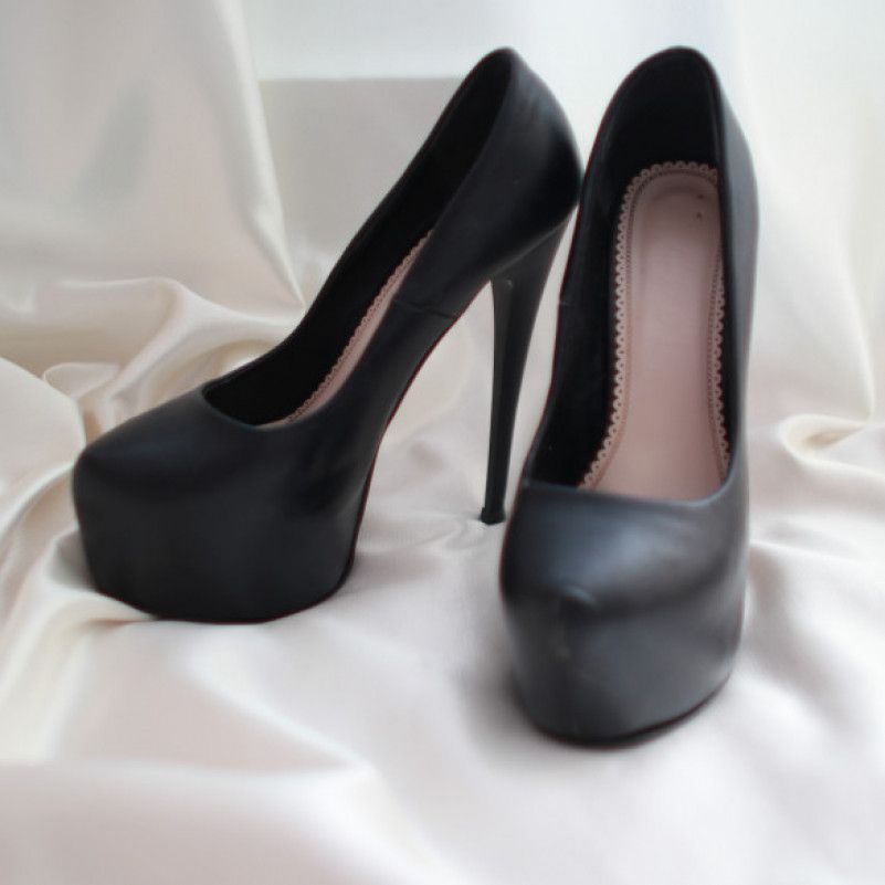 black high heels