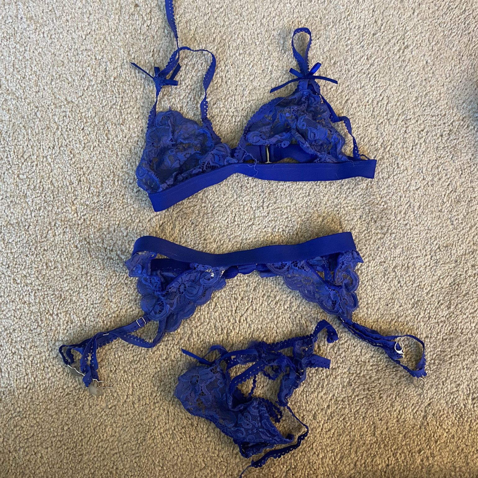 Lacy Blue Lingerie Set