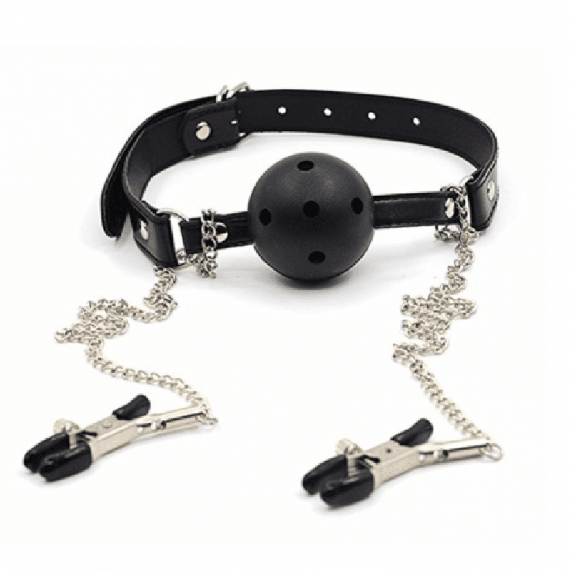 Gift Me: Ballgag And Nipple Clamps