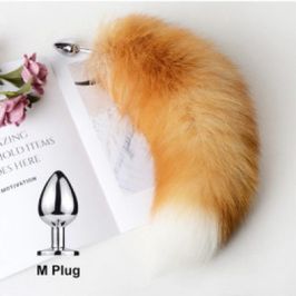 Separable Anal Plug Real Fox Tail