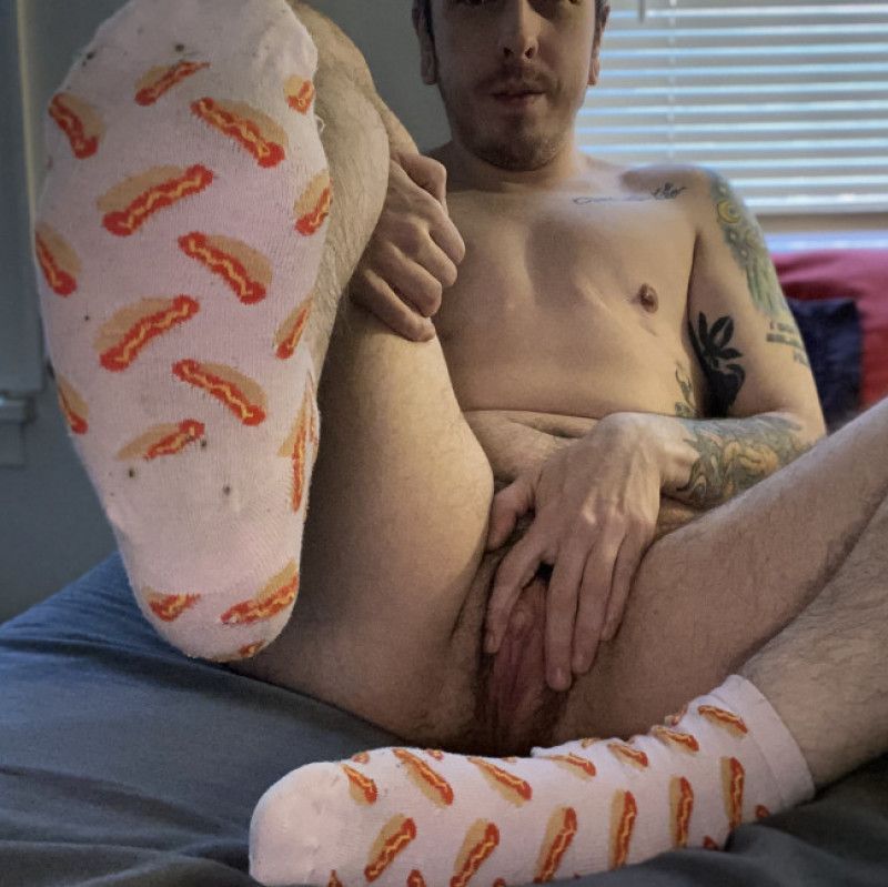 Dirty Pink Hotdog Socks