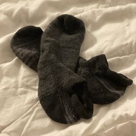 Gray and Black Socks