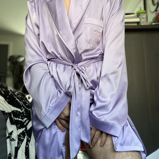 Lavender Silk Savage Fenty Robe
